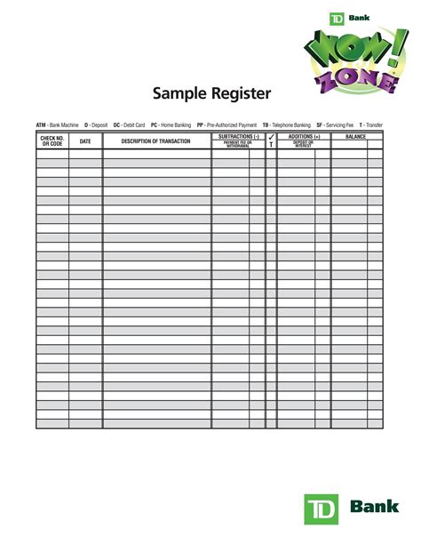 Checkbook Register Templates Free Printable Template Lab