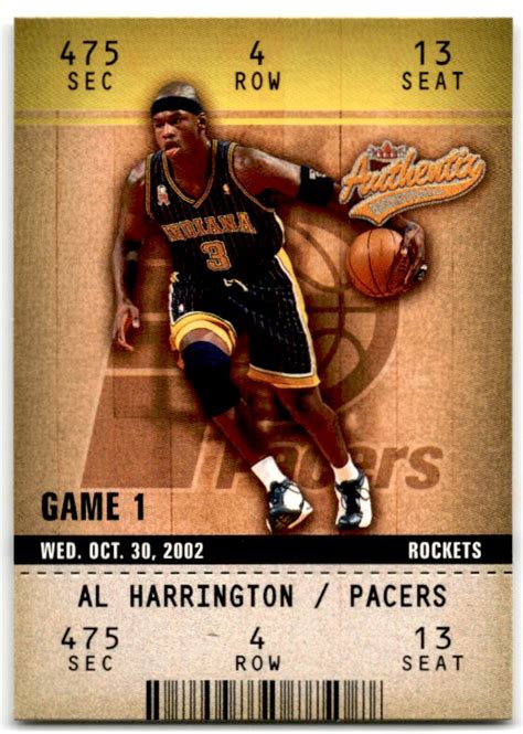 2002 03 Fleer Authentix Al Harrington 76 On Kronozio