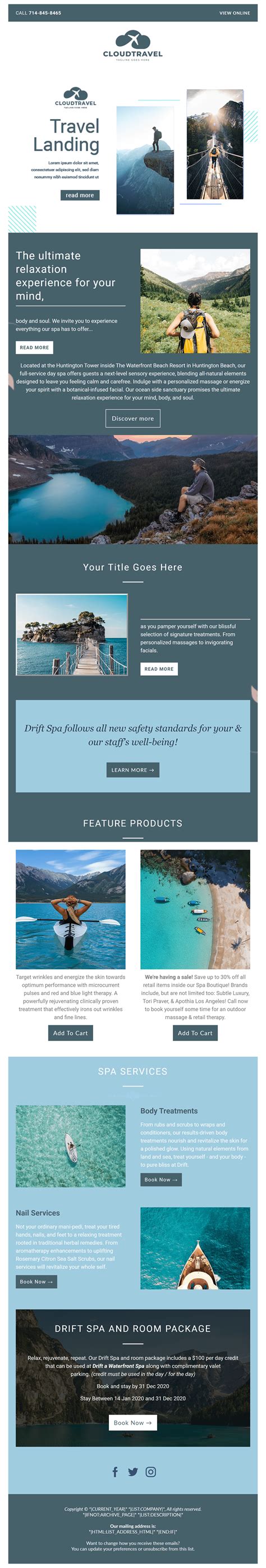 MailChimp Email Template For Travel Agency on Behance