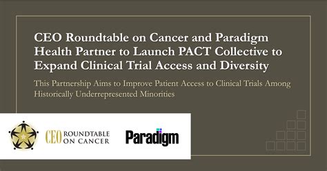 CEO Roundtable On Cancer To Increase Diversity In Oncology Trials