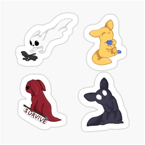 Rain World Slugcats Sticker For Sale By Huskycannot Redbubble