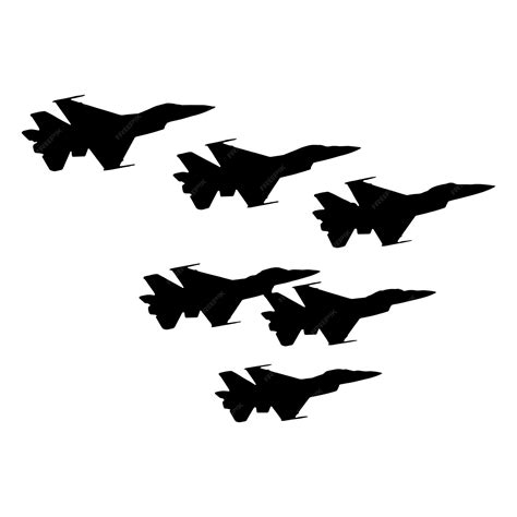 Premium Vector | Silhouette of fighter jet vector