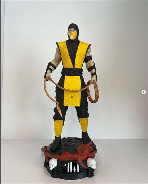 Scorpion Mortal Kombat Statue 3d Model 3d Printer Stl Files Etsy