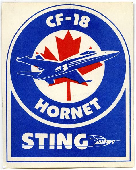 Rcaf Cf 18 Hornet Hornet Hornet Sting Air Force