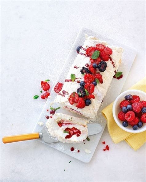 Summer Berry Pavlova Roulade Recipe Delicious Magazine