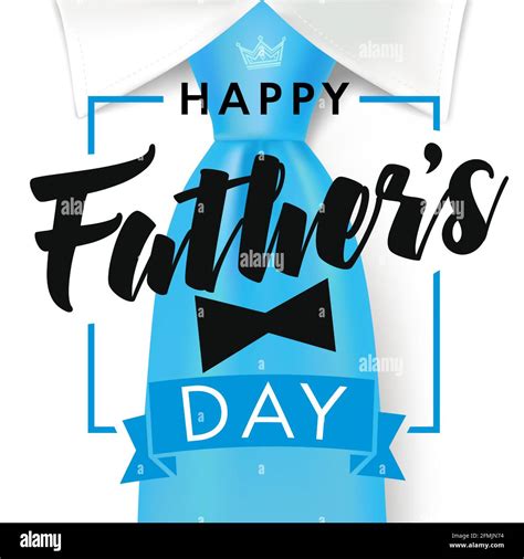 Happy Fathers Day White Black And Blue Colored Postcard Happy