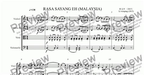 Rasa Sayang Eh Malaysia Download Sheet Music Pdf File