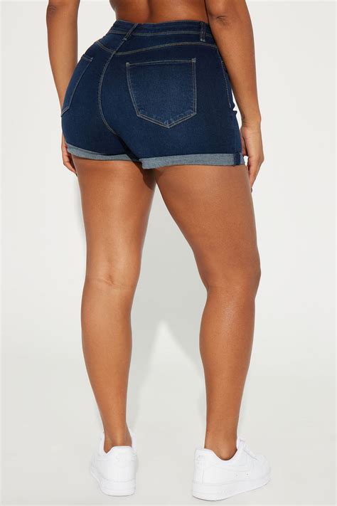 No Muffin Top Denim Shorts Dark Denim Fashion Nova Jean Shorts