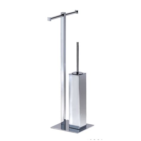 Cosmic Portatiles Perie Wc Freestanding Cu Suport Hartie Igienica Inox