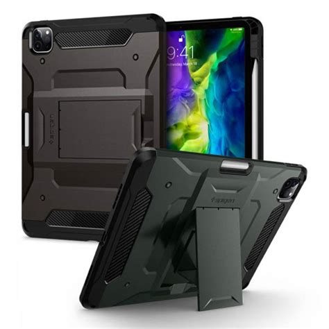 Ốp lưng iPad Pro 11 2020 Spigen Tough Armor Pro chống sốc xịn sò nhất từ Mỹ