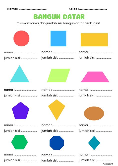 Bangun Datar Math Worksheet First Grade Resources Math Resources