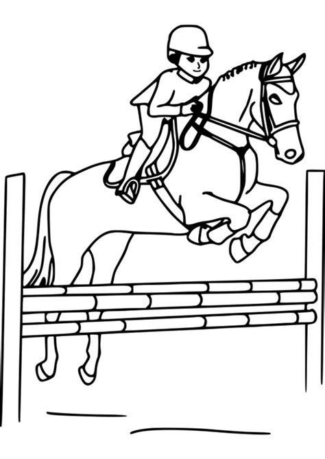 Coloriage Cheval Grand Galop Dessin Imprimer Sur Coloriages Info F