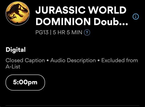 Looks Like The Jurassic World Double Feature Is Now Excluded From A List Ramcsalist