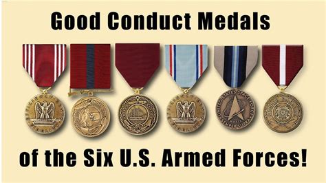 Good Conduct Medals Of The Army Marine Corps Navy Air Force Space Force And Coast Guard