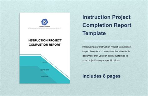 Instruction Project Completion Report Template In Word Pdf Google