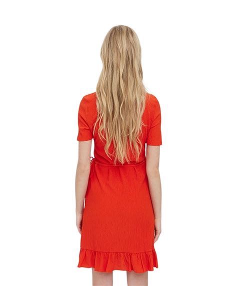 Vero Moda Minikleid Haya Mit V Ausschnitt In Orange