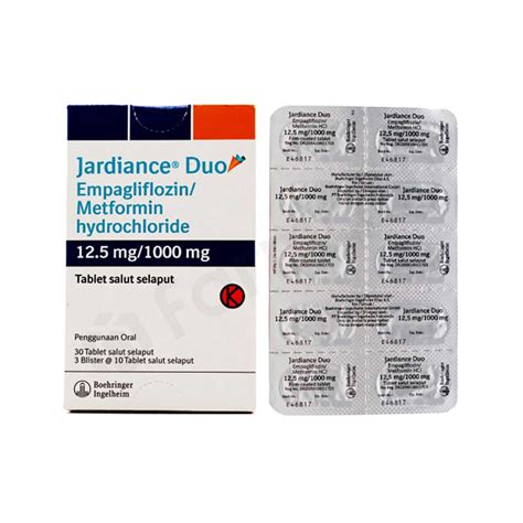 Jardiance Duo 12 5 Mg 1000 Mg Tablet Farmaku