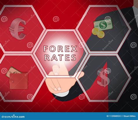 Forex Rates Displays Foreign Exchange 3d Illustration Stock