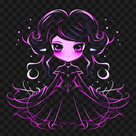 Premium Psd Tshirt Design Of Elegant Chibi Girl With Elegant Updo