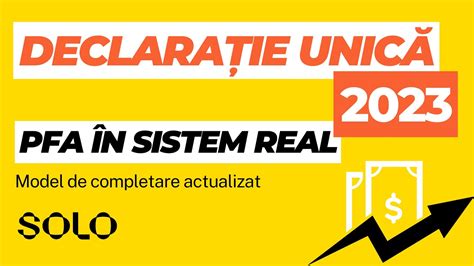 Model Completare Declara Ie Unic Pentru Pfa N Sistem Real Youtube