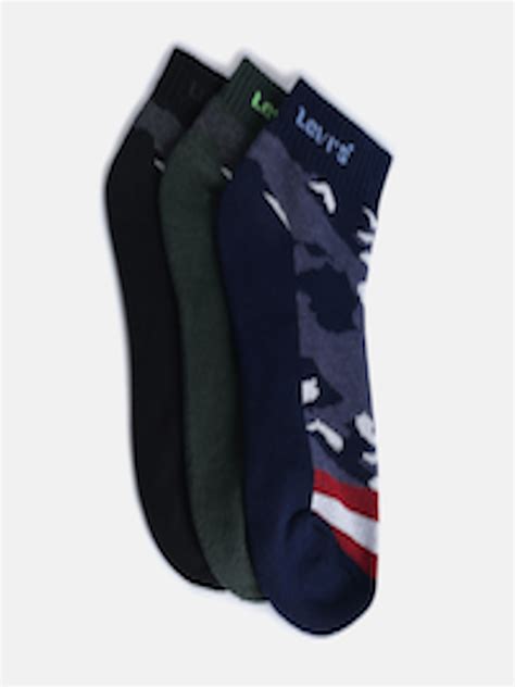 Buy Levis Men Pack Of 3 Patterned Ankle Length Socks Socks For Men