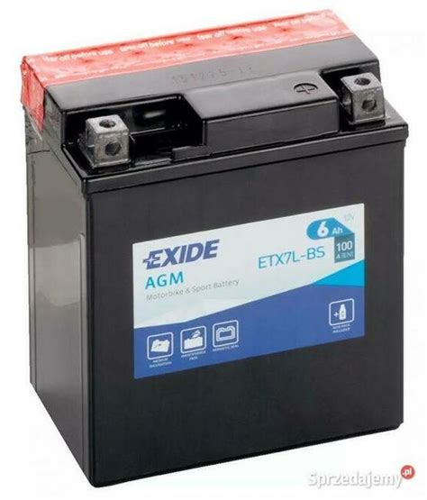 Akumulator Motocyklowy EXIDE ETX7L BS YTX7L BS 12V 6Ah 100A Bydgoszcz