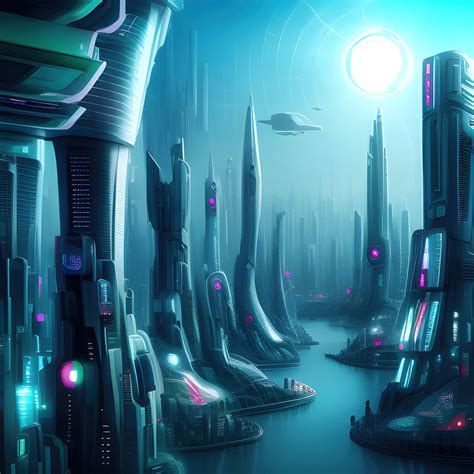 Futuristic City Scenery Generative Ai By Mmart23d On Deviantart