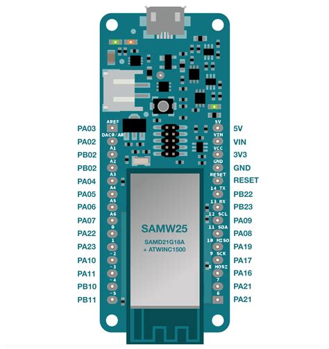 Arduino MKR1000 WiFi Board Pinout Features And