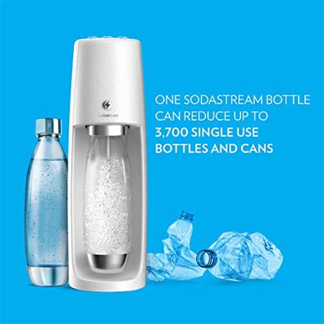 Sodastream Fizzi One Touch Sparkling Water Maker Bundle White With Co2 Bpa Free Bottles And