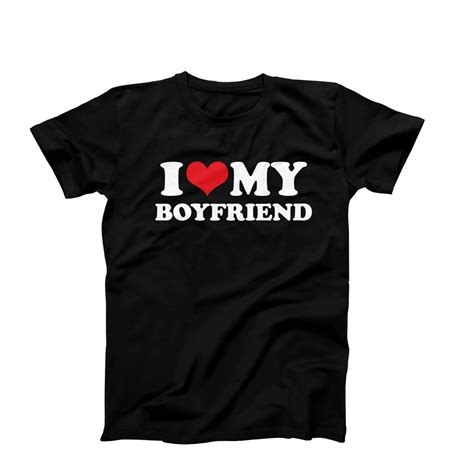 I Love My Boyfriend Unisex T Shirt I Heart My Boyfriend Couples