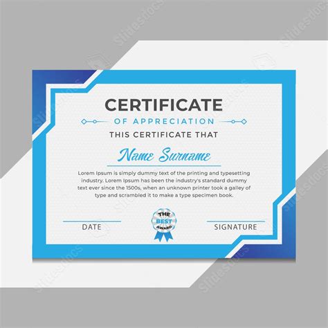 Gold Certificate Recognition Certificates Envelope Professional Word