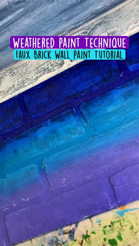 How To Paint A Faux Brick Wall Weathered Paint Technique How To