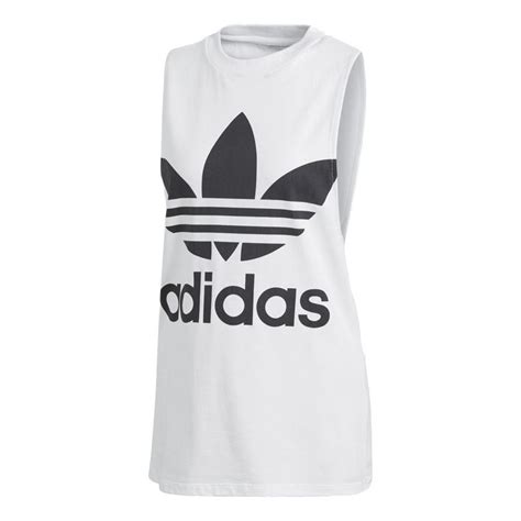 Wmns Adidas Originals Trefoil Tank Top White Black Ce5580 Kicks Crew