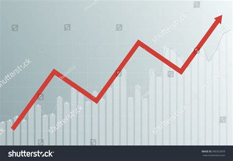 abstract business chart uptrend  graph stock vector royalty