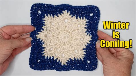 How To Crochet The Snowflake Granny Square Pattern Easy Youtube