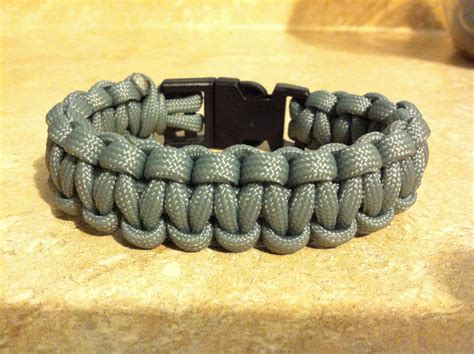 Grey Paracord Bracelet With Paracord Selling For At Airport Flea