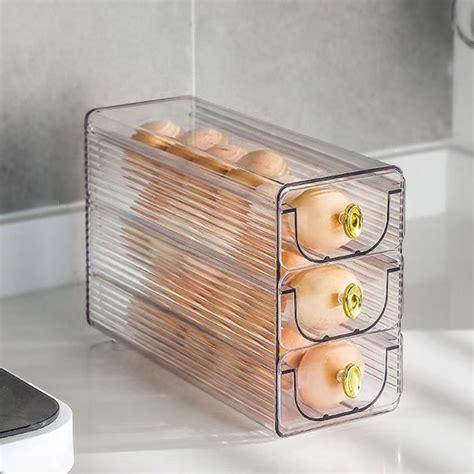 Egg Holder For Refrigerator Durable Stackable Tray Egg Holders For