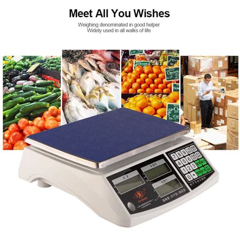 Digital Commercial Price Scale 66lb 30kg For Food Meat Fruit Retail