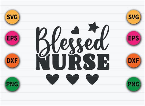 Blessed Nurse Svg Cut Files Graphic By Nigel Store · Creative Fabrica