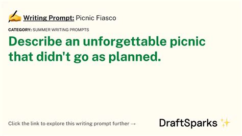 Writing Prompt Picnic Fiasco DraftSparks