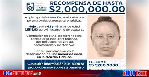 Hoy Tamaulipas Difunden Retrato Hablado De Mujer Que Se Llevo A Fatima