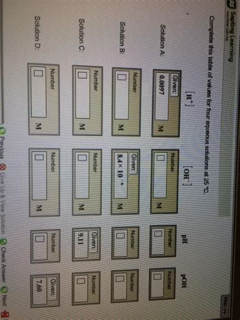 OneClass Periodic Table Question 17 Of 29 Sapling Earning Calculate PH
