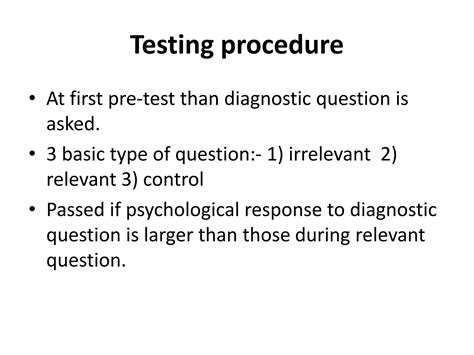 Polygraph A Lie Detector Test Ppt Free Download