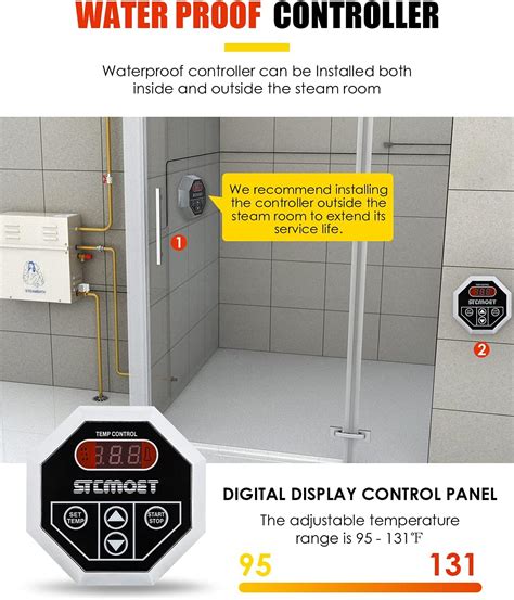 Cgoldenwall Generador De Vapor Autodrenante De Lujo De Kw Ducha Sauna