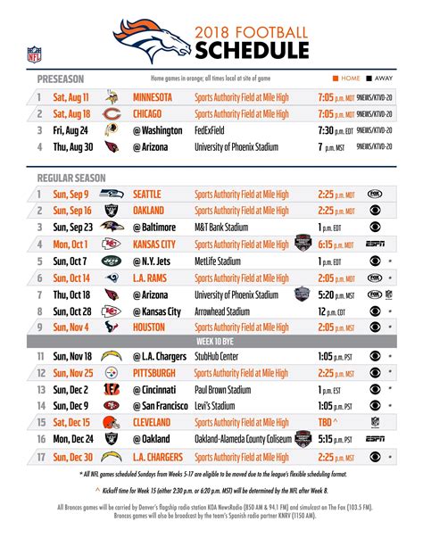 2024 Broncos Schedule - Allsun Doralin