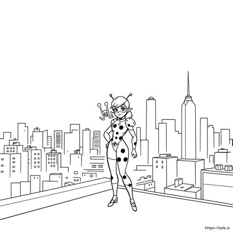 Marinette Uğur Böceği Ile Karakedi Rena Rouge Boyama Sayfaları