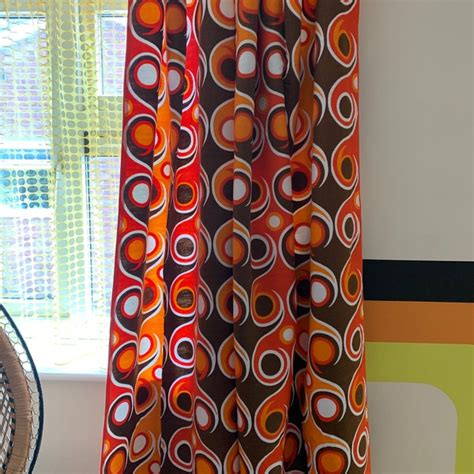 Retro Curtains Etsy Uk