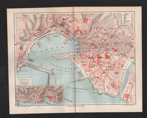 Mappa Pianta Della Citt Mappa Mappa Genova Italia Italia Eur