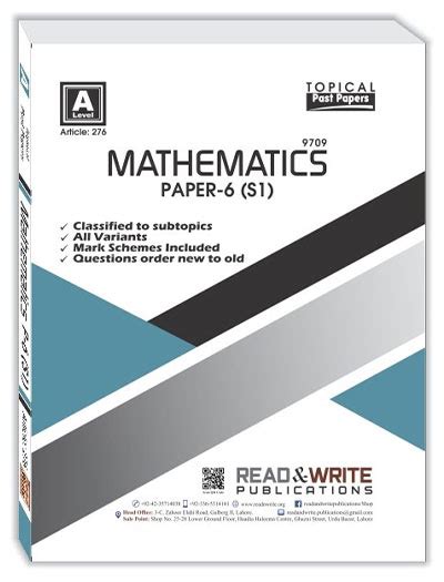 Mathematics A Level P S Topical Past Papers Art Book Bazar