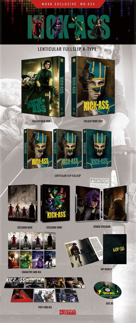 Nova Media Nova Exclusive No Kick Ass Blu Ray Steelbook Lenti Slip A Hi Def Ninja Pop